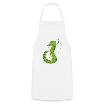 Snake Plays Golf Reptile Animal Zoo - Cooking Apron - white - Front - AI Model Male 185 dark (185cm)