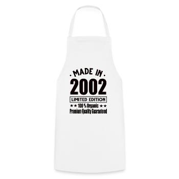 Fabriqué en 2002 Vintage Retro Limited Edition - Tablier de cuisine - blanc - Devant - AI Model Male 185 dark (185cm)