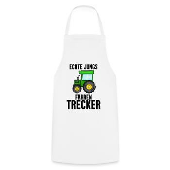 Trecker Bauer Landwirt Traktor Junge Geschenk - Kochschürze - Weiß - Vorne - AI Model Male 185 dark (185cm)