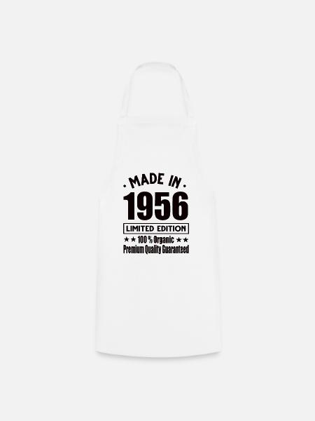 Made in 1956 Vintage Retro Limited Edition - Kochschürze - Weiß