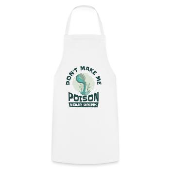 Aqua Tofana Skull Poison Crime Fan Drink Poison - Cooking Apron - white - Front - AI Model Male 185 dark (185cm)