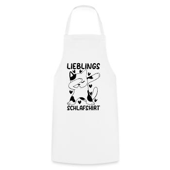 Katzen Schlafshirt Lieblings Schlafshirt Katzen - Kochschürze - Weiß - Vorne - AI Model Male 185 dark (185cm)