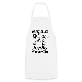 Offizielles Katzen Schlafshirt Katzen Schlafshirt - Kochschürze - Weiß - Vorne - AI Model Male 185 dark (185cm)