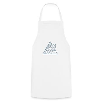 Surfing on a wave surfboard - Cooking Apron - white - Front - AI Model Male 185 dark (185cm)