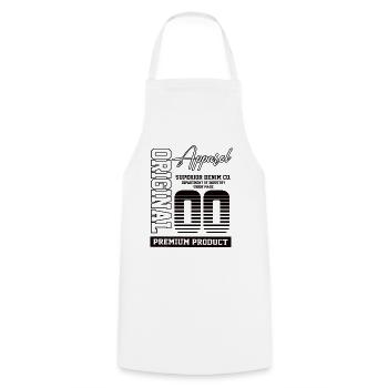 2000 Vintage Anniversaire Vintage Cadeau Rétro - Tablier de cuisine - blanc - Devant - AI Model Male 185 dark (185cm)