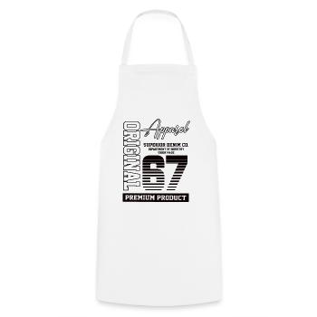 1967 Vintage Anniversaire Vintage Cadeau Rétro - Tablier de cuisine - blanc - Devant - AI Model Male 185 dark (185cm)