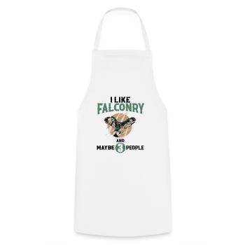 Falcon breeding | Falconry Falconry Animals Gift Idea - Cooking Apron - white - Front - AI Model Male 185 dark (185cm)