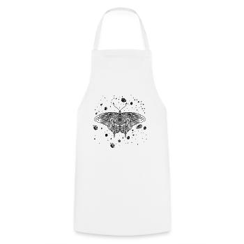 Celestial Butterfly Night Sky Line Art Galaxy - Cooking Apron - white - Front - AI Model Male 185 dark (185cm)
