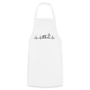 Allotment Leisure Garden Gardener Heartbeat - Cooking Apron - white - Front - AI Model Male 185 dark (185cm)