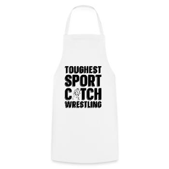 Toughest Sport Catch Wrestling Wrestler Grappling - Cooking Apron - white - Front - AI Model Male 185 dark (185cm)