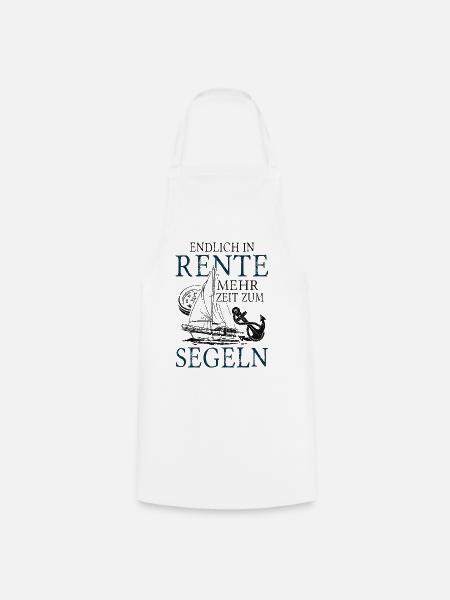 Rente Ruhestand segeln - Kochschürze - Weiß