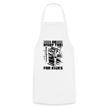 Muay Thai Fighter I Do Muay Thai For Kicks Fight - Cooking Apron - white - Front - AI Model Male 185 dark (185cm)