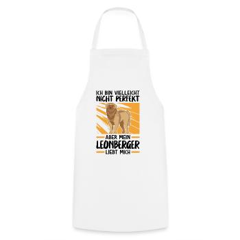 Mein Leonberger liebt mich deutscher Wachhund - Kochschürze - Weiß - Vorne - AI Model Male 185 dark (185cm)