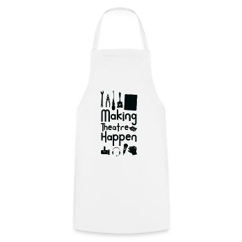 Theater Acting Drama Tech Crew Musical Director - Cooking Apron - white - Front - AI Model Male 185 dark (185cm)