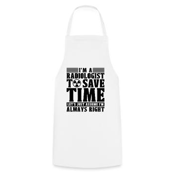 Radiology X-Ray Rad Tech I'm A Radiologist Xray - Cooking Apron - white - Front - AI Model Male 185 dark (185cm)