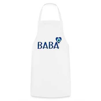 Baba mit Nazar Luftballon - Kochschürze - Weiß - Vorne - AI Model Male 185 dark (185cm)