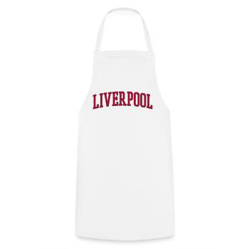 Liverpool Varsity Lettering Design - Cooking Apron - white - Front - AI Model Male 185 dark (185cm)