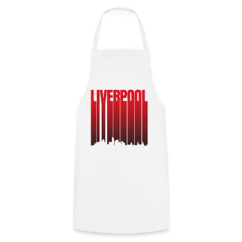 Pente de la ligne d’horizon de Liverpool - Tablier de cuisine - blanc - Devant - AI Model Male 185 dark (185cm)