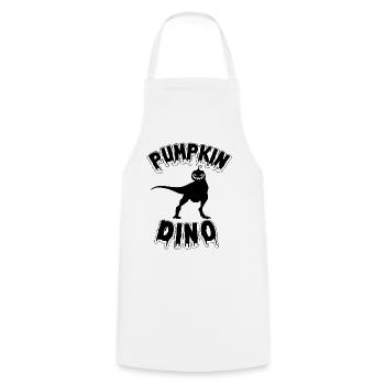 Halloween Pumpkin Dino I Funny Pumpkin Dinosaur - Cooking Apron - white - Front - AI Model Male 185 dark (185cm)