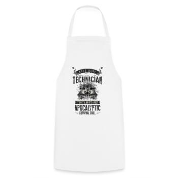 Auto Body Technician Post Apocalyptic Survival - Cooking Apron - white - Front - AI Model Male 185 dark (185cm)