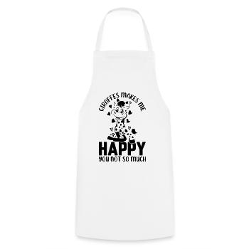 Giraffes Makes Me Happy You Not So Much - Cooking Apron - white - Front - AI Model Male 185 dark (185cm)