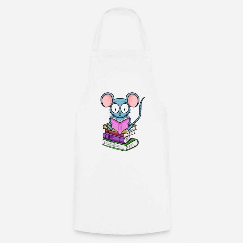Read Book Books Reader Gift - Cooking Apron - white