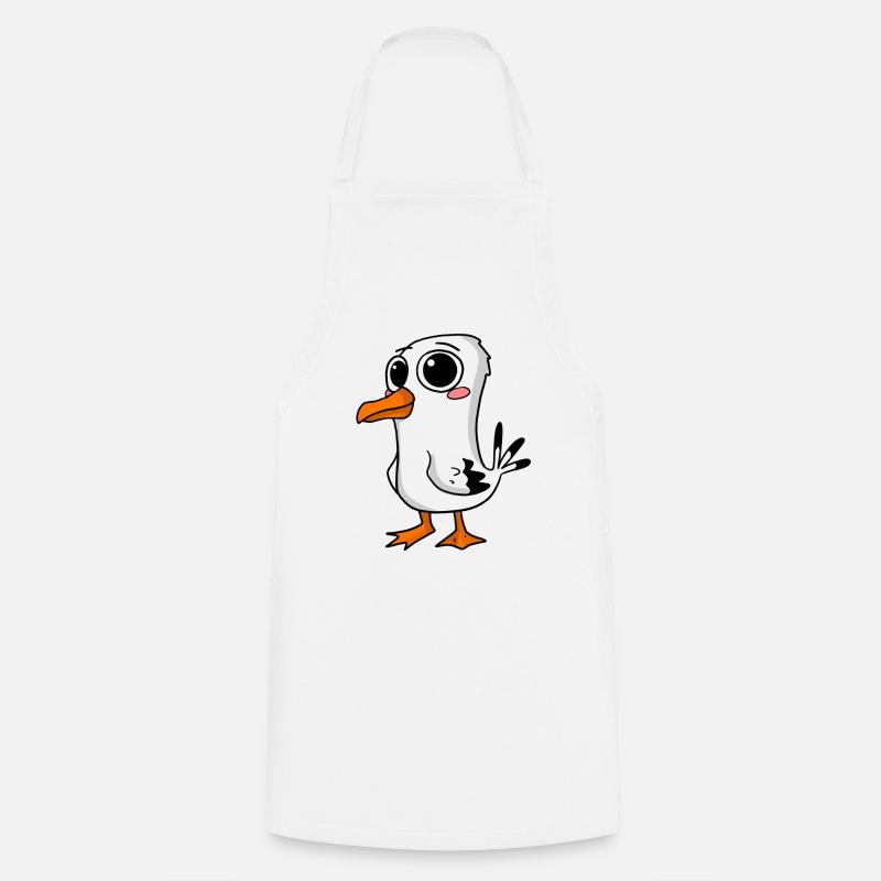 Niedliche Möwe - Kochschürze - Weiß