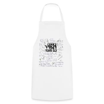 Square Root of 4624 Math Nerd 68th Birthday - Cooking Apron - white - Front - AI Model Male 185 dark (185cm)