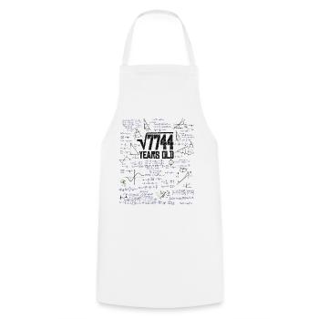 Square Root of 7744 Math Nerd 88th Birthday - Cooking Apron - white - Front - AI Model Male 185 dark (185cm)