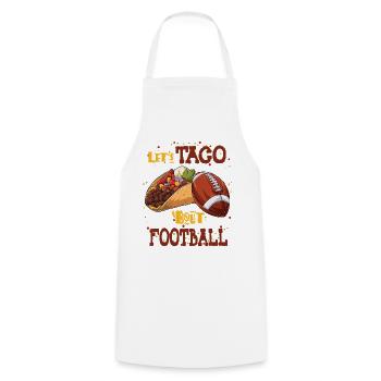 Taco Bout Football Spieltag - Kochschürze - Weiß - Vorne - AI Model Male 185 dark (185cm)