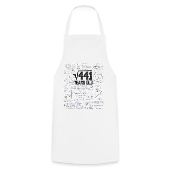 Square root of 441 math nerd 21st birthday - Cooking Apron - white - Front - AI Model Male 185 dark (185cm)