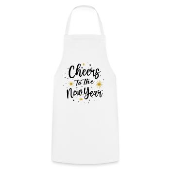 Éclat d’étoile dorée Nuit noire - Tablier de cuisine - blanc - Devant - AI Model Male 185 dark (185cm)