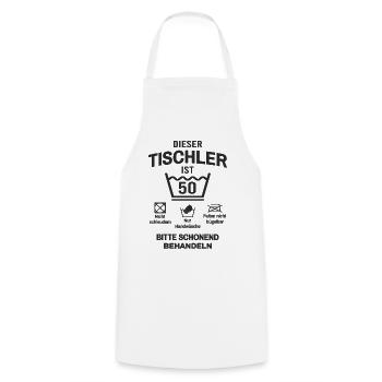 50. Geburtstag Tischler Lustig 50 Jahre - Kochschürze - Weiß - Vorne - AI Model Male 185 dark (185cm)