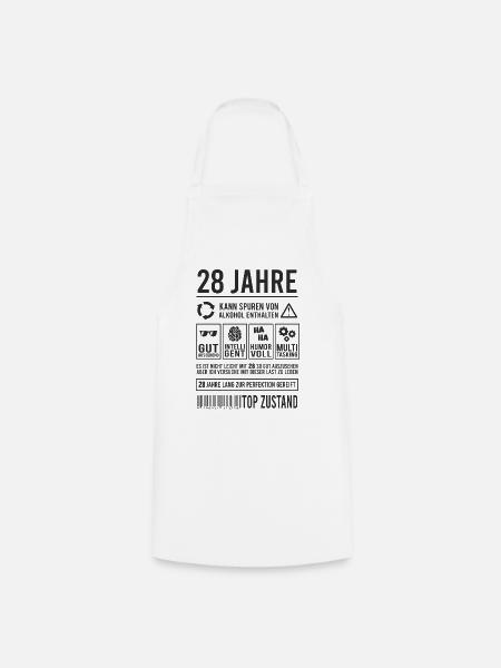 28. Geburtstag Lustiges 28 Jahre Party - Kochschürze - Weiß