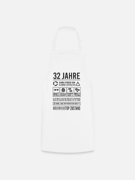 32. Geburtstag Lustig 32 Jahre Perfektion - Kochschürze - Weiß