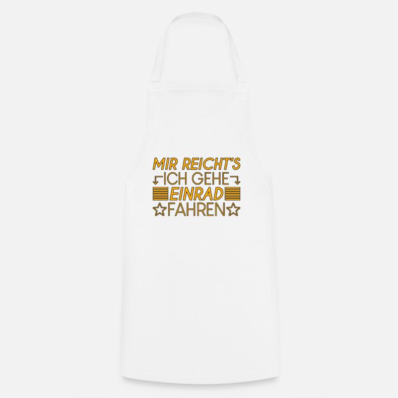 Einrad Spruch - Kochschürze - Weiß