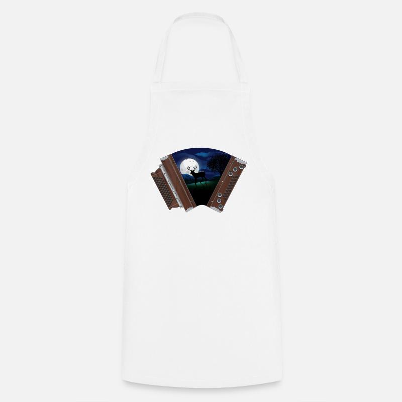 Styrian Accordion Moonlight | ZiachON! - Cooking Apron - white