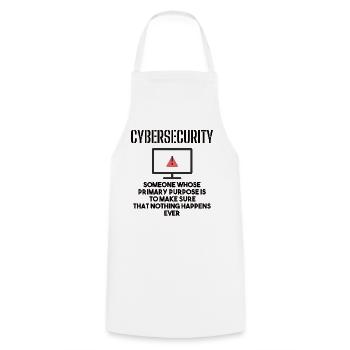 Cybersecurity - IT-Sicherheit Informatiker - Kochschürze - Weiß - Vorne - AI Model Male 185 dark (185cm)