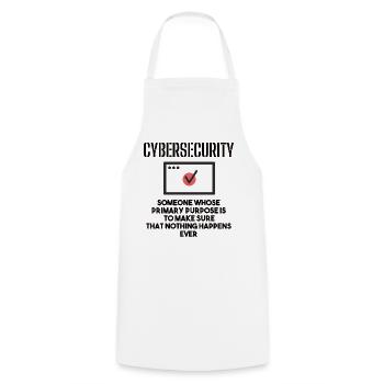 Cybersecurity - IT Security Computer Scientists - Cooking Apron - white - Front - AI Model Male 185 dark (185cm)