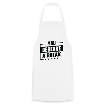 Serenity Staff Relax Inspirant - Tablier de cuisine - blanc - Devant - AI Model Male 185 dark (185cm)