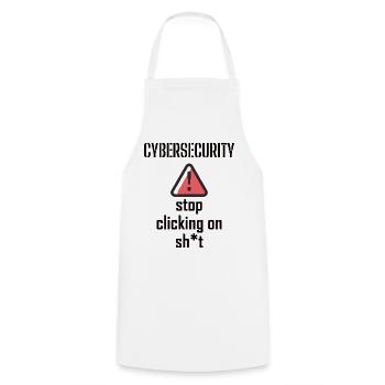Cybersecurity - IT-Sicherheit Informatiker - Kochschürze - Weiß - Vorne - AI Model Male 185 dark (185cm)