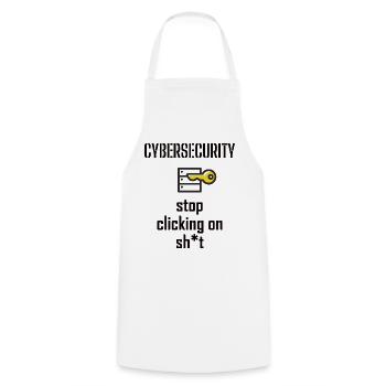 Cybersecurity - IT-Sicherheit Informatiker - Kochschürze - Weiß - Vorne - AI Model Male 185 dark (185cm)