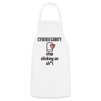 Cybersecurity - IT Security Computer Scientists - Cooking Apron - white - Front - AI Model Male 185 dark (185cm)