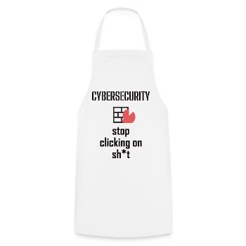 Cybersecurity - IT Security Computer Scientists - Cooking Apron - white - Front - AI Model Male 185 dark (185cm)