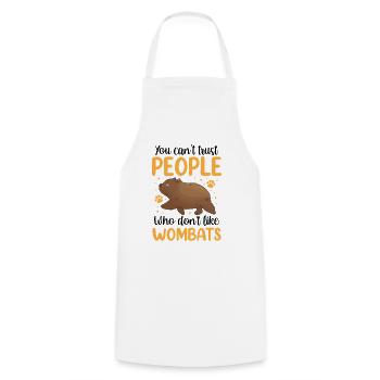 Wombat nicht vertrauen Australien Beuteltier - Kochschürze - Weiß - Vorne - AI Model Male 185 dark (185cm)