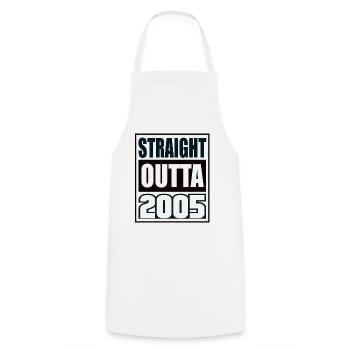 Straight Outta 2005 Birthday 2005 Born 2005 - Cooking Apron - white - Front - AI Model Male 185 dark (185cm)