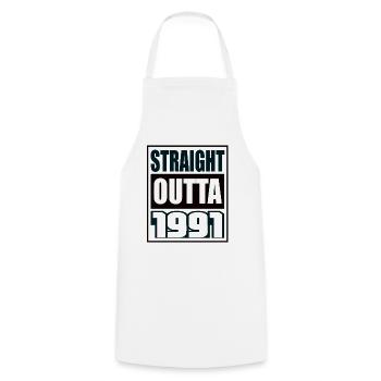 Straight Outta 1991 Geburtstag 1991 Geboren 1991 - Kochschürze - Weiß - Vorne - AI Model Male 185 dark (185cm)