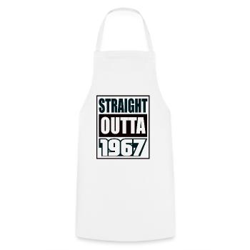 Straight Outta 1967 Geburtstag 1967 Geboren 1967 - Kochschürze - Weiß - Vorne - AI Model Male 185 dark (185cm)