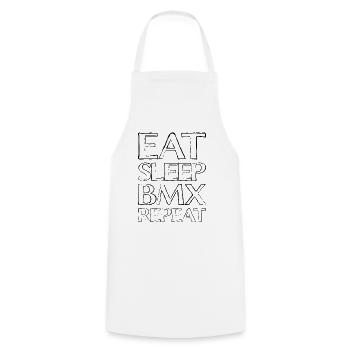 Eating Sleep Bmx - Cooking Apron - white - Front - AI Model Male 185 dark (185cm)