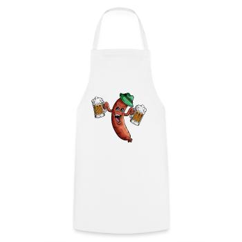 Liste de saucisses de Beer Beer Beer Garden - Tablier de cuisine - blanc - Devant - AI Model Male 185 dark (185cm)